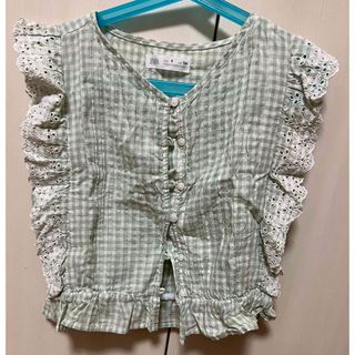 ザラキッズ(ZARA KIDS)のZARA KIDS ザラキッズ　フリルノースリーブブラウス(ブラウス)