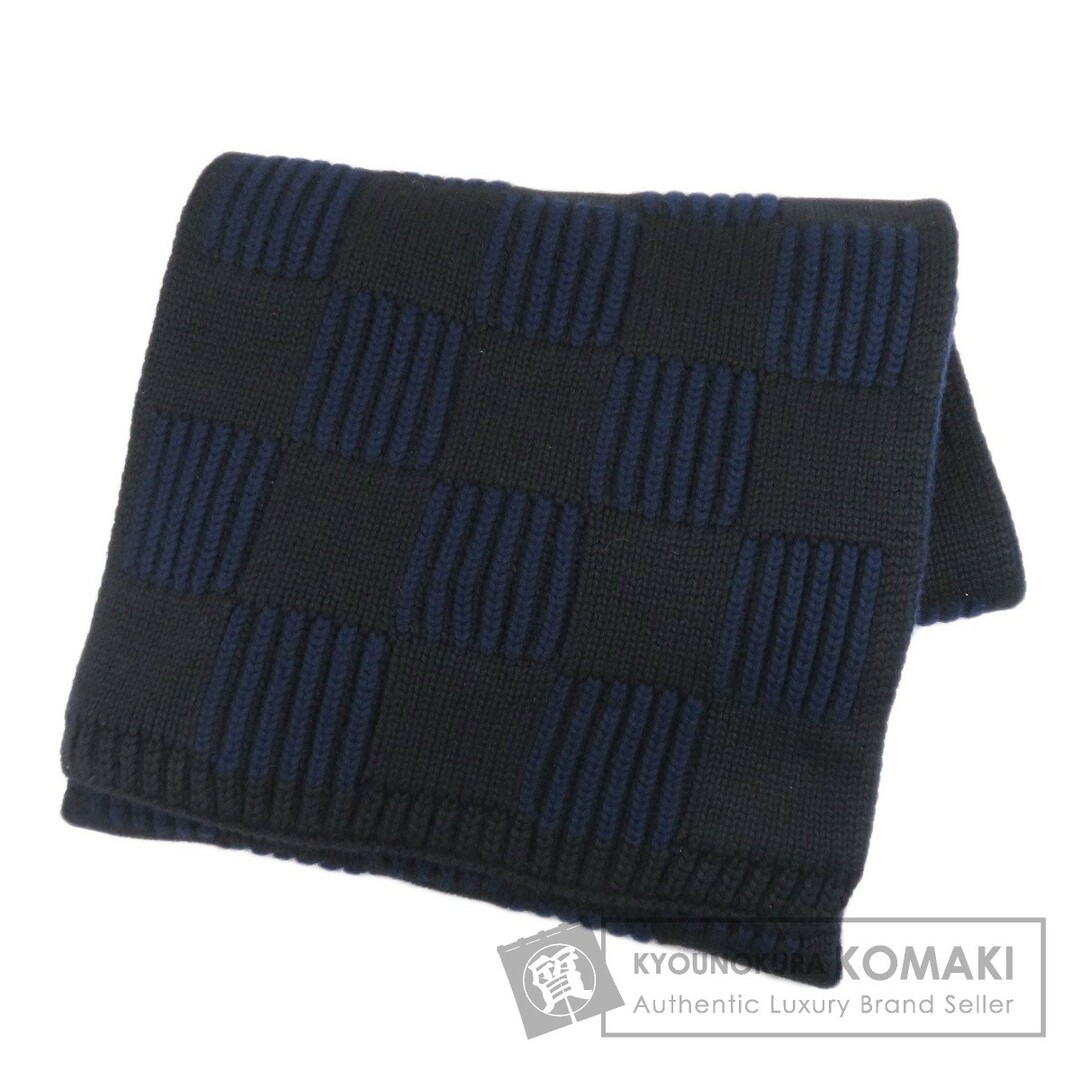 LOUIS VUITTON ダミエ柄 マフラー カシミヤ シルク レディース