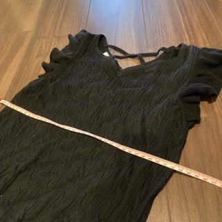 フェルゥ(Feroux)の黒　サマーニット(Tシャツ(半袖/袖なし))