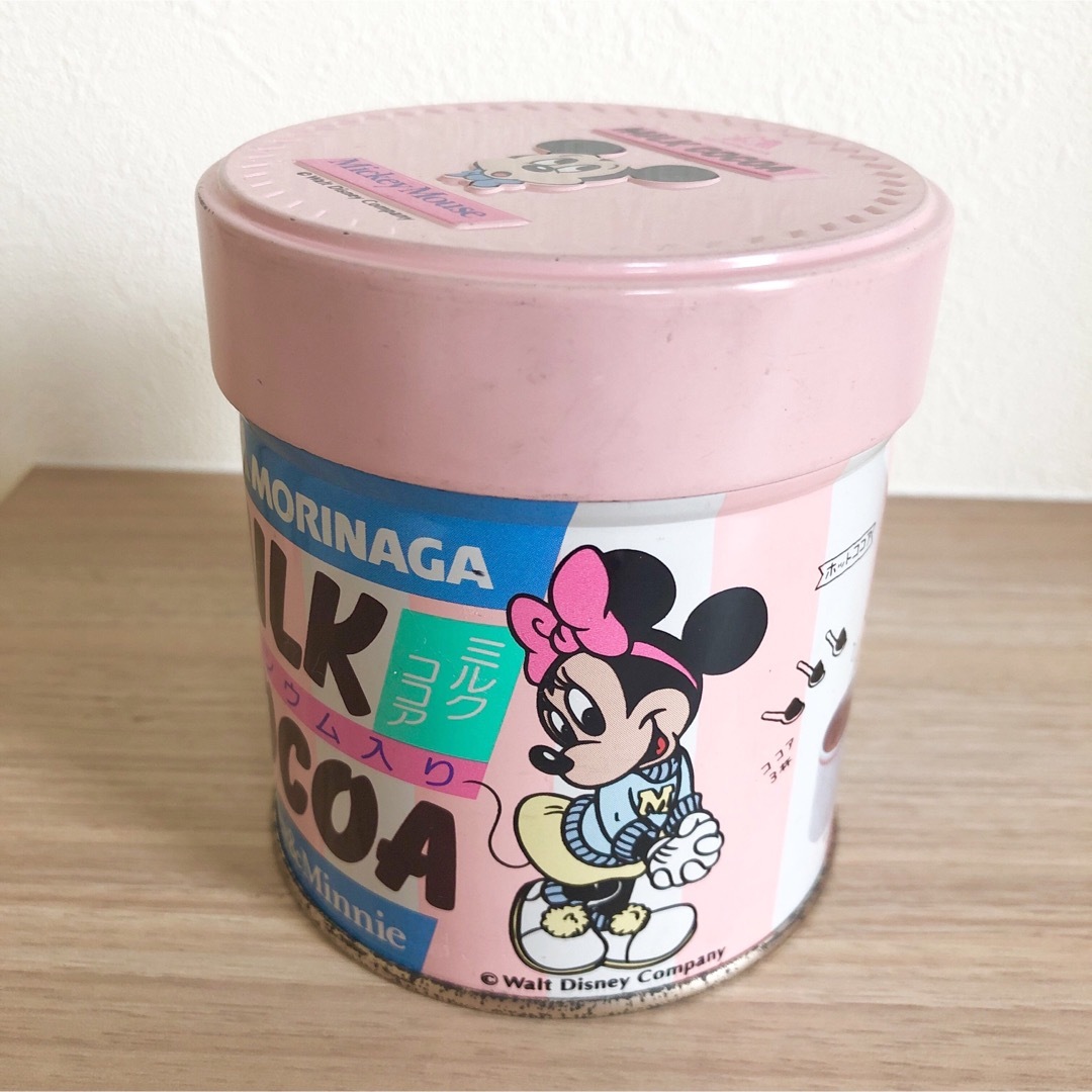 Disney(ディズニー)のディズニー ミルクココア缶 ブリキ缶 森永 レトロ ビンテージ エンタメ/ホビーの美術品/アンティーク(その他)の商品写真