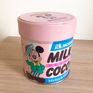 ディズニー(Disney)のディズニー ミルクココア缶 ブリキ缶 森永 レトロ ビンテージ(その他)