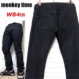 モンキータイム(MONKEY TIME（UNITED ARROWS）)のmonkey time モンキータイム スリム ブラックデニム W84cm(デニム/ジーンズ)