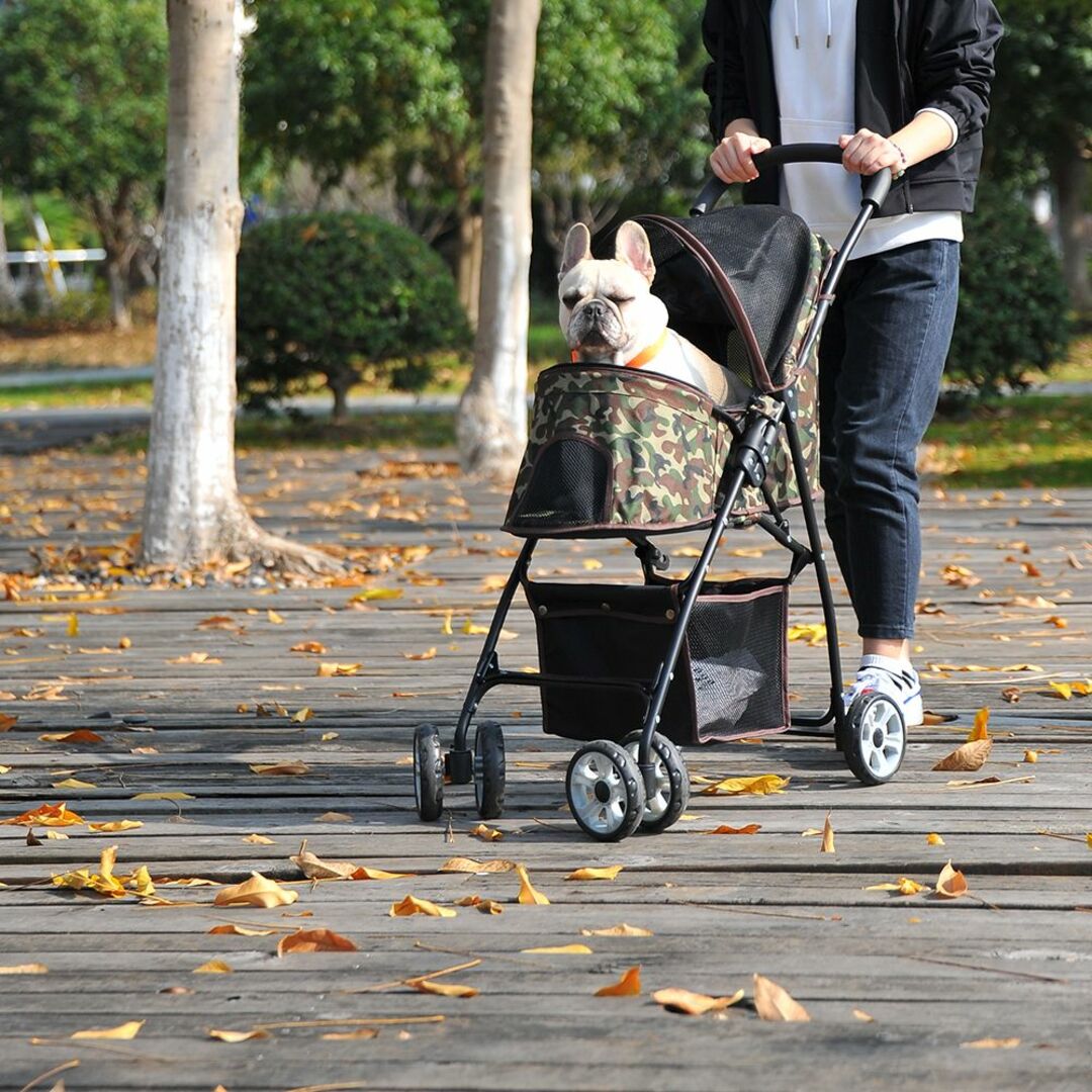ペットカート 小型犬 折りたたみ 4輪 ストッパー付き 折畳 【ヤマト