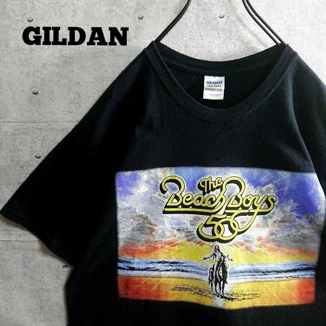 【GILDAN】THE BEACH BOYS ワールドツアー Tシャツ 黒 L