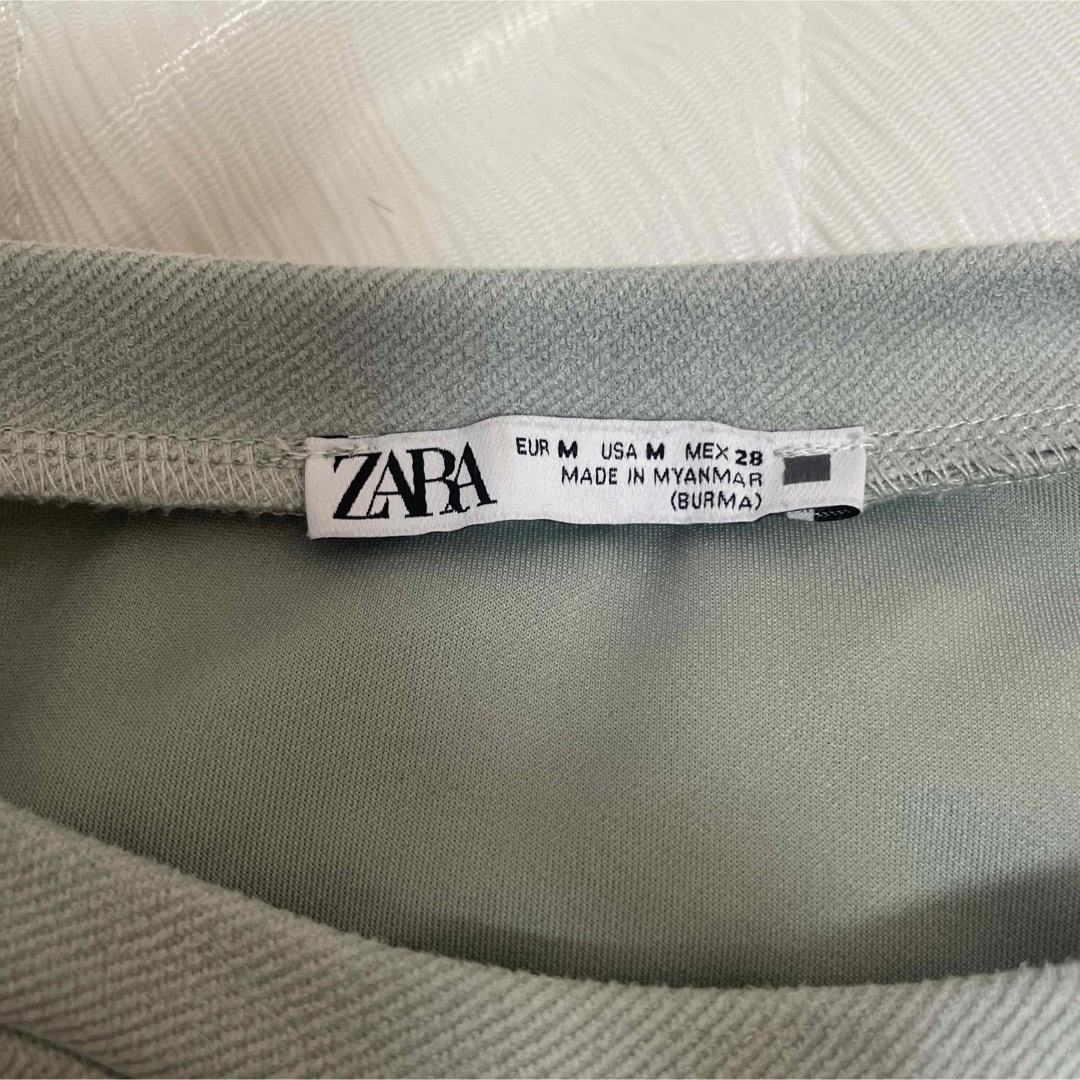 ZARA(ザラ)のZARA カジュアルミニワンピース ミントグリーン M レディースのワンピース(ミニワンピース)の商品写真