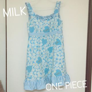 ミルク(MILK)の【MILK】マーガレット柄ワンピ【1000円セール】(ひざ丈ワンピース)