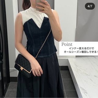 ZARA　ZW デニムコルセット スリット　Mサイズ