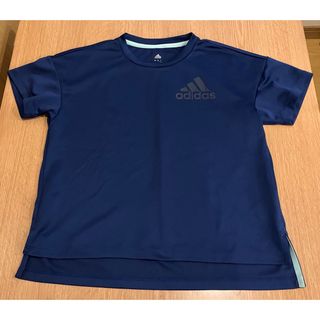 アディダス(adidas)のアディダス　レディースオーバーサイズTシャツ　ネイビー(Tシャツ(半袖/袖なし))