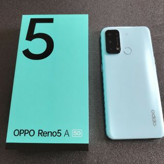 オッポ(OPPO)のoppo reno5a アイスブルー　本体(スマートフォン本体)