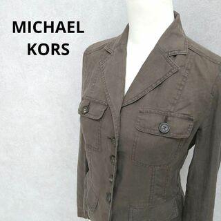 マイケルコース(Michael Kors)の【古着】MICHAEL KORS ジャケット　麻　6(ミリタリージャケット)