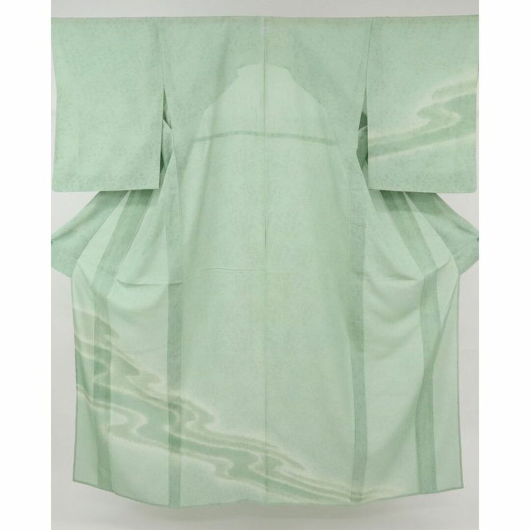 長尺【夏着物】紋紗 付下げ 流水に萩の地紋 背紋有 6SG19-eastgate.mk