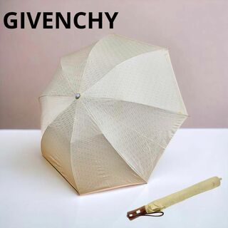 ジバンシィ(GIVENCHY)のGIVENCHY ジバンシー　折りたたみ傘　ロゴ　木製持ち手　大きめ(傘)