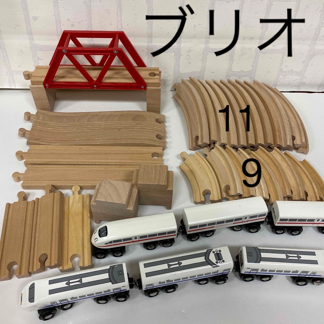 BRIO(ブリオ)のブリオ　イケア　木製レール　電車　セット　brio ikea キッズ/ベビー/マタニティのおもちゃ(電車のおもちゃ/車)の商品写真