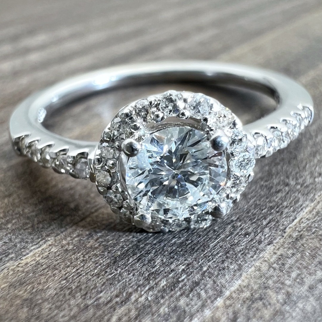 PT900 天然 ダイヤモンド 計 0.48ct ダイヤ リング | ortigueiramais