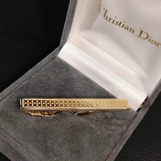 クリスチャンディオール(Christian Dior)の【極美品】Dior　ディオール　ネクタイピン　CDロゴ　ゴールド　X柄　クロス(ネクタイピン)