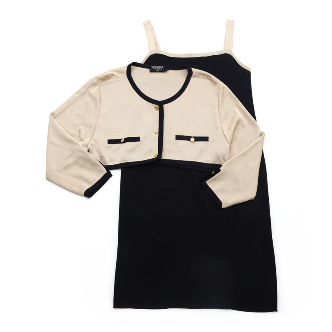 CHANEL - シャネル CHANEL ココボタン ワンピース カーディガン