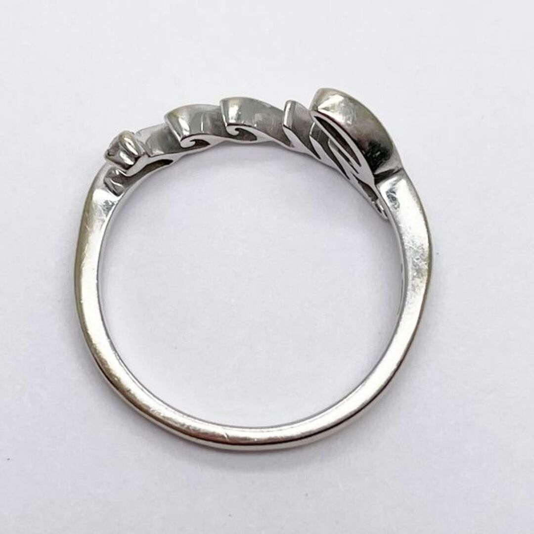 Gucci(グッチ)のGUCCI ロゴ 筆記体 1Pダイヤ 8号 リング・指輪 K18WG レディースのアクセサリー(リング(指輪))の商品写真