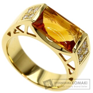 タサキ(TASAKI)のTASAKI シトリン ダイヤモンド リング・指輪 K18YG レディース(リング(指輪))