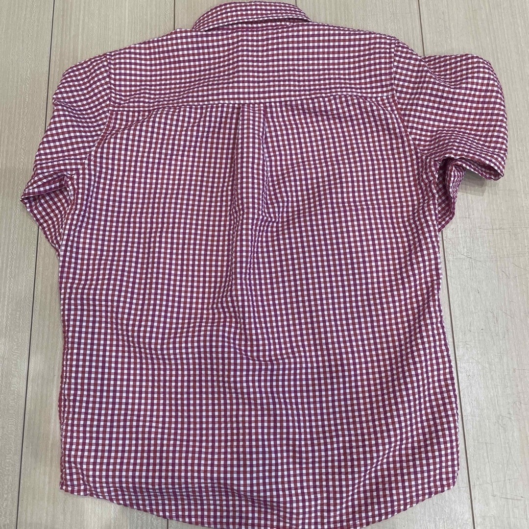 mont bell(モンベル)のモンベル　140シャツ　ギンガムチェック キッズ/ベビー/マタニティのキッズ服男の子用(90cm~)(Tシャツ/カットソー)の商品写真