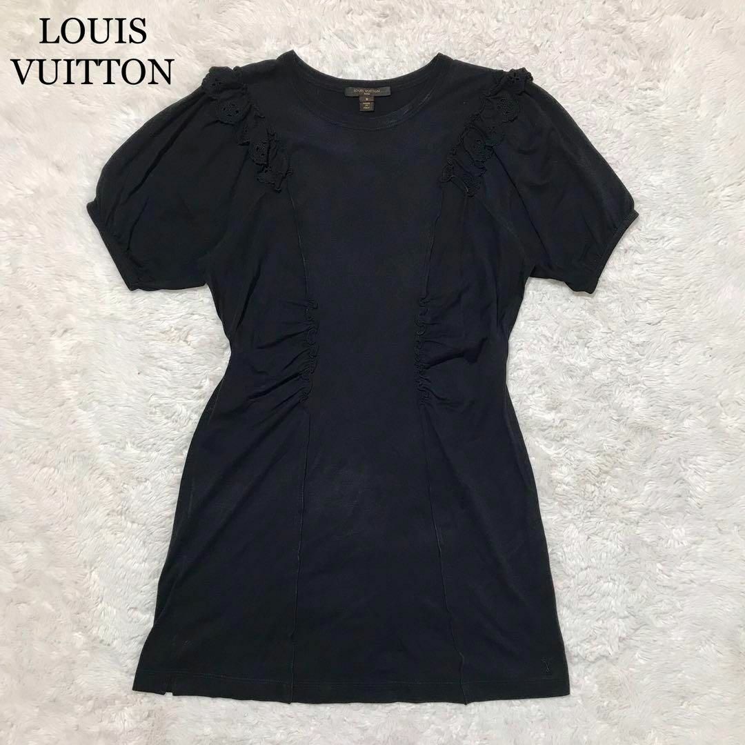 LOUIS VUITTON モノグラム レース チュニック トップス ブラック