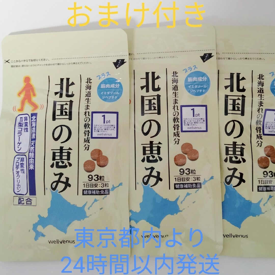 北国の恵み　93粒×3袋 賞味期限2025.5 おまけ付き