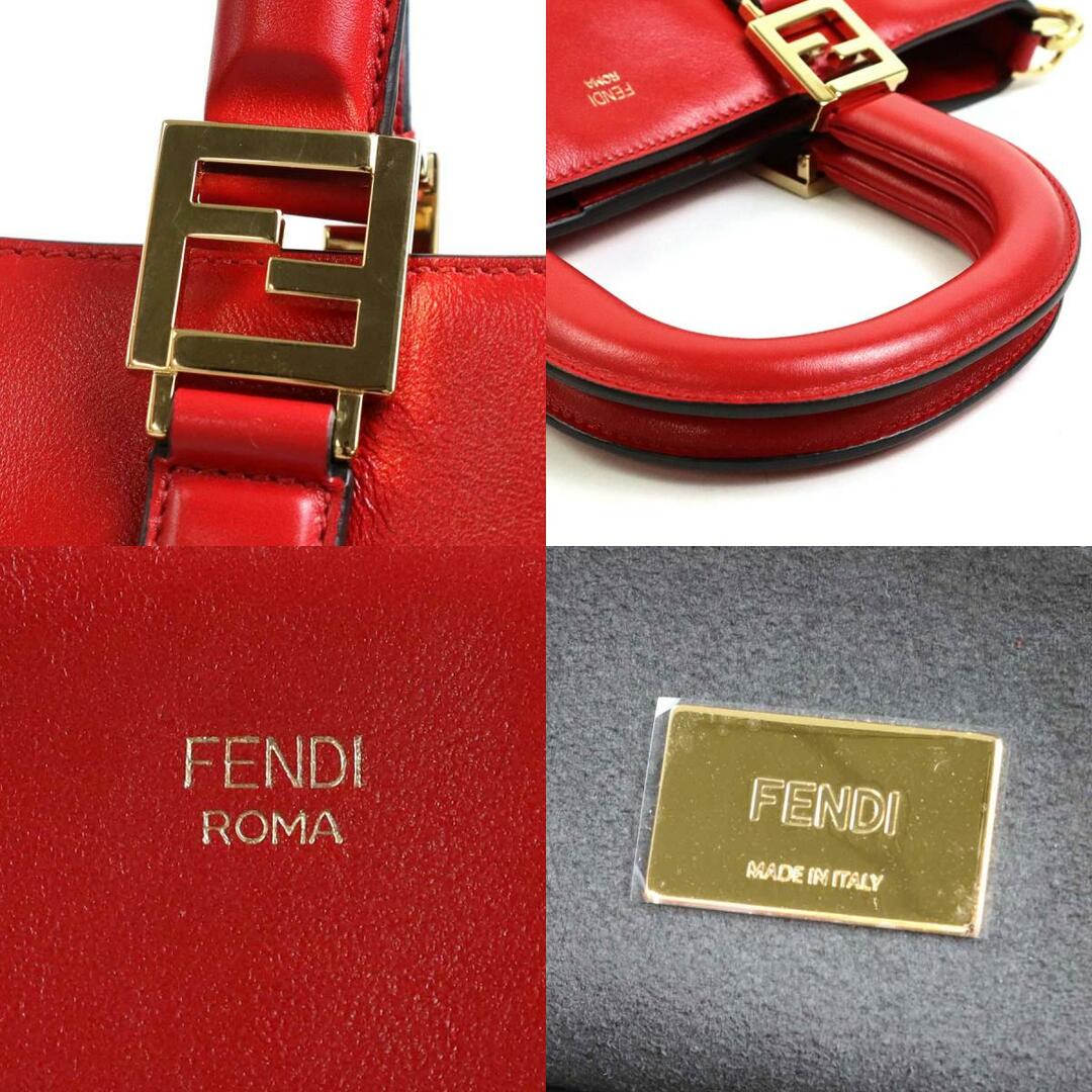 フェンディ FENDI ハンドバッグ ショルダーバッグ FFトート スモール レザー レッド レディース 8BH367-A9Y0 送料無料 99618g