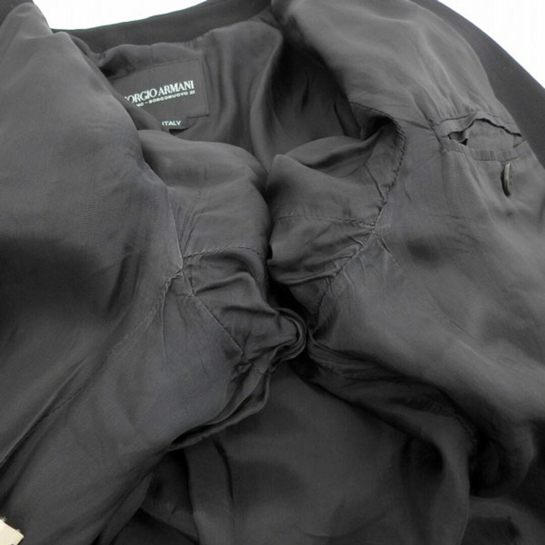 Giorgio Armani(ジョルジオアルマーニ)のジョルジオアルマーニ GIORGIO ARMANI ウール テーラードジャケット レディース ブラック 36 Y01359 レディースのジャケット/アウター(テーラードジャケット)の商品写真