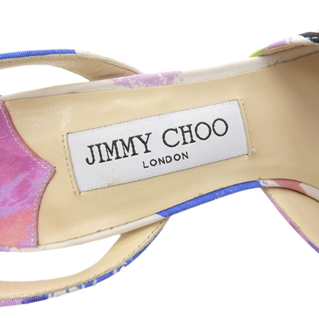 JIMMY CHOO(ジミーチュウ)の美品 ジミーチュウ JIMMY CHOO アンクルストラップ サンダル ハイヒール レディース マルチカラー 37 Y01420 レディースの靴/シューズ(ハイヒール/パンプス)の商品写真