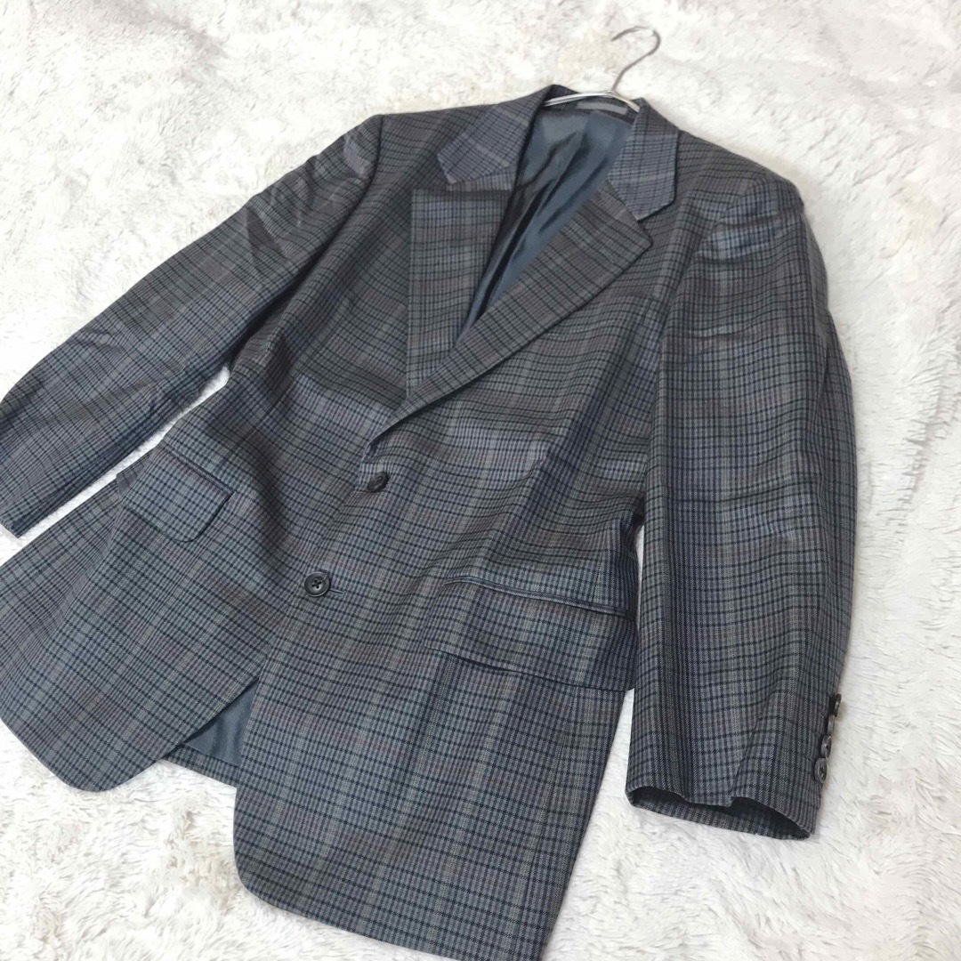 BURBERRY(バーバリー)の美品 大きいサイズ Burberry's  チェック テーラードジャケット 総柄 メンズのジャケット/アウター(テーラードジャケット)の商品写真