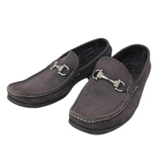 フェラガモ(Ferragamo)のフェラガモ Salvatore Ferragamo ホースビッド スエード ローファー メンズ パープル 紫 size7 1/2 Y01414(ドレス/ビジネス)