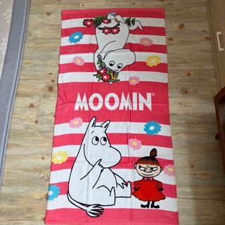 ムーミン(MOOMIN)のムーミン＆フローレン(スノークのお嬢さん)＆リトルミイバスタオル　綿100%(タオル/バス用品)