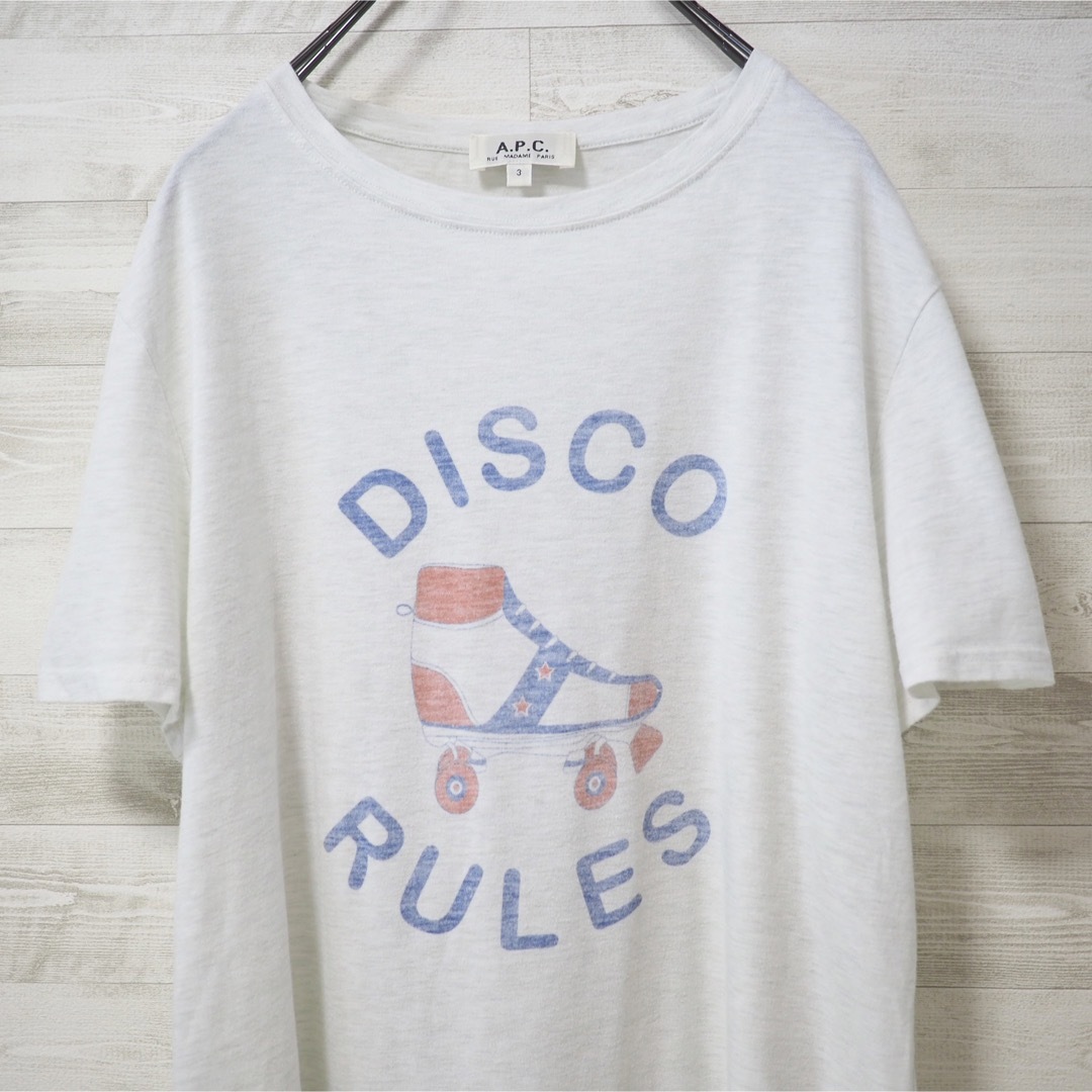 A.P.C(アーペーセー)のA.P.C. 10SS “Disco Rules” S/S Tee-3 メンズのトップス(Tシャツ/カットソー(半袖/袖なし))の商品写真