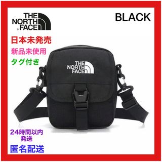 ザノースフェイス(THE NORTH FACE)の日本未入荷  ノースフェイス ミニショルダー バッグ ロゴ刺繍 BLACK  黒(ショルダーバッグ)