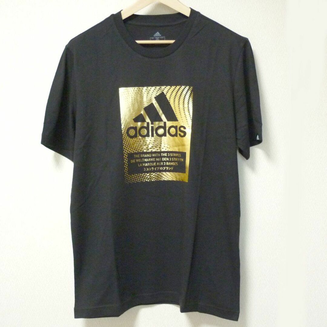 adidas(アディダス)の大きいサイズ2XL★アディダス黒メンズTシャツ/金(ゴールド) メンズのトップス(Tシャツ/カットソー(半袖/袖なし))の商品写真