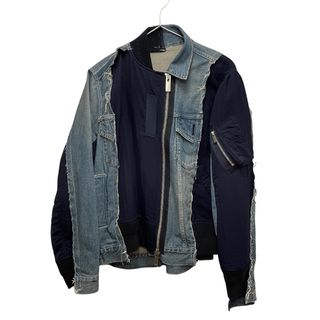 sacai - Sacai サカイ 20AW Denim Mix Blouson リブニットドッキング