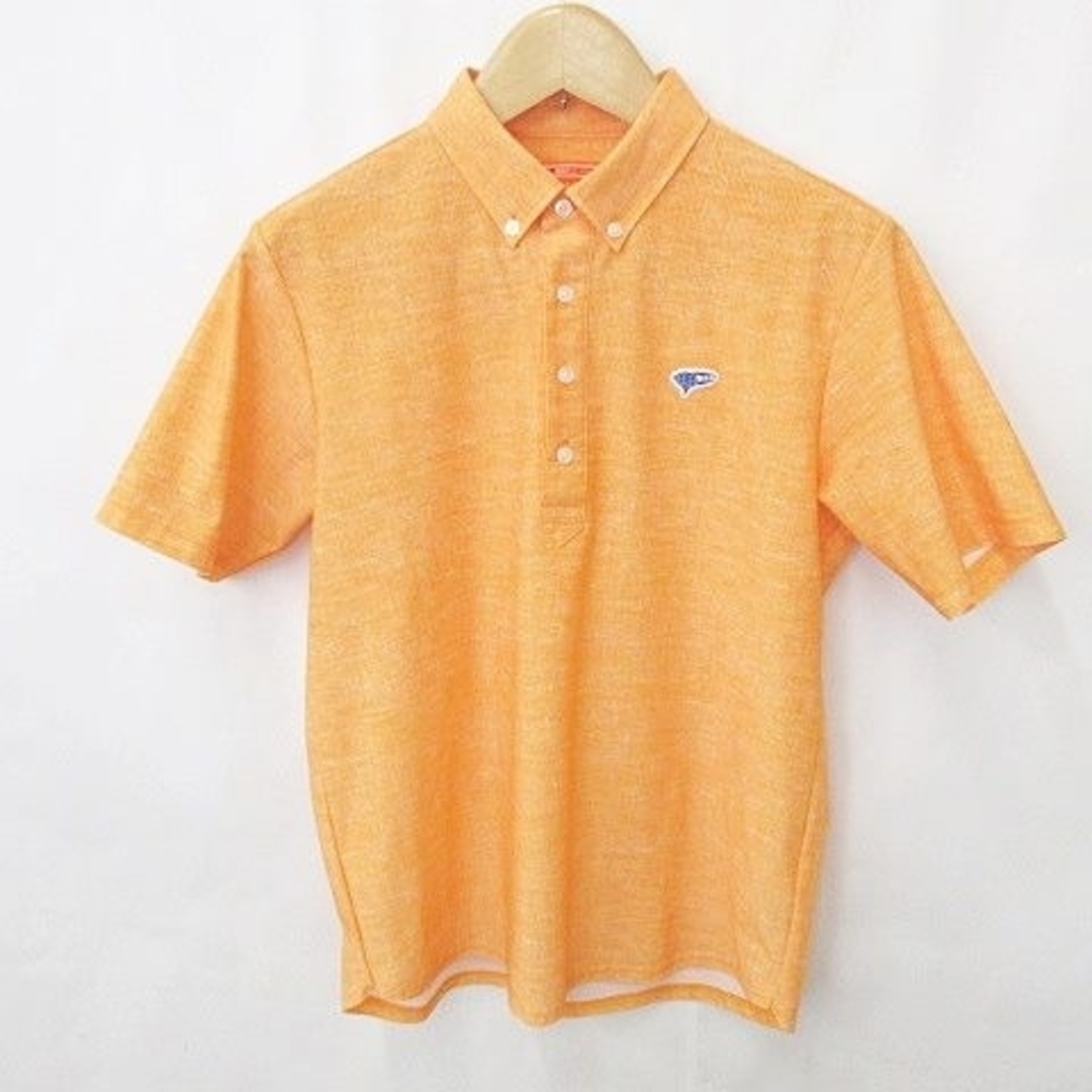 ビームスゴルフ BEAMS GOLF ポロシャツ ロゴ 速乾 オレンジ L55cm着丈