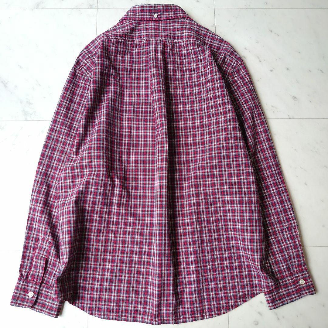 ラルフローレン インド製 マドラスチェック ポニー刺繡 長袖 ボタンダウンシャツ 1