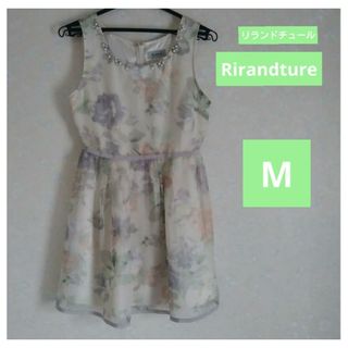 リランドチュール(Rirandture)のRirandtureワンピース花柄《M》袖無しワンピース(ミニワンピース)