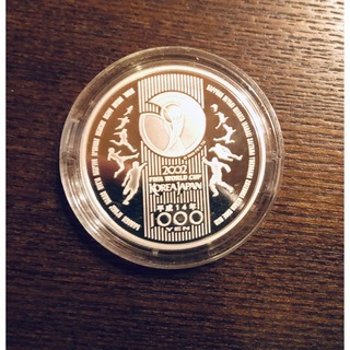 2002年FIFAワールドカップ記念千円ブルーフ硬貨(貨幣)