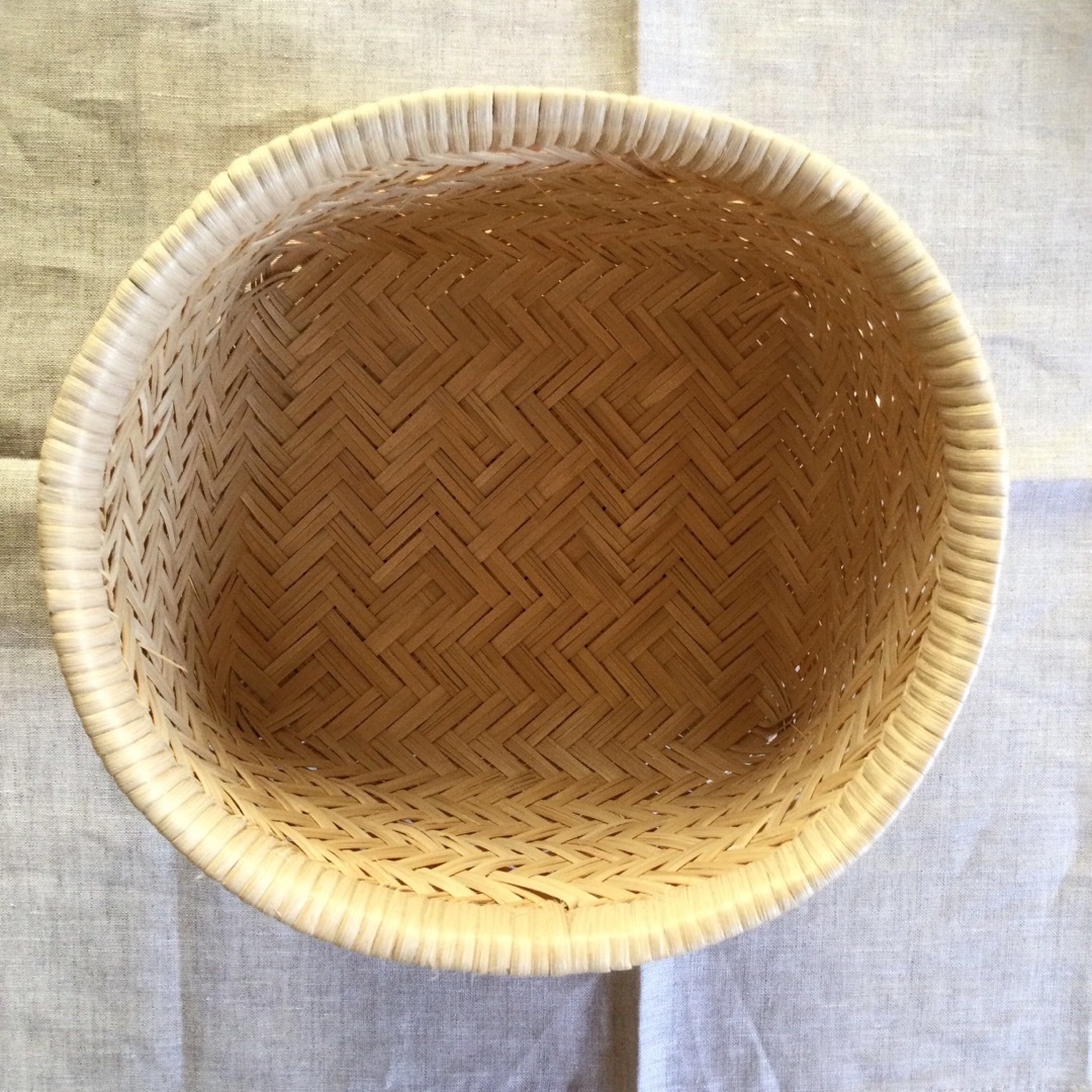 鳥越すず竹竹細工おぼけ(中型) 透かしかご - バスケット/かご 鳥越すず竹竹細工おぼけ(中型) 透かしかご - バスケット/かご