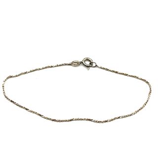 ヴィンテージ】イタリア製 ツイストチェーンブレスレット シルバー925