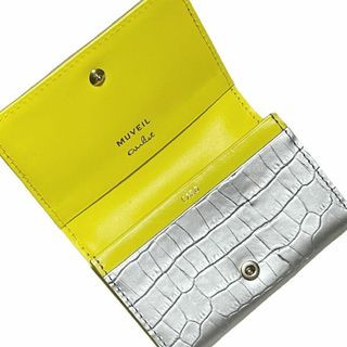 MUVEIL - ♀【新品】ミュベール カードケース 名刺入れ パール クロコ