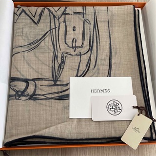 エルメス(Hermes)の☆新品未使用☆HERMES カシミヤ100%  カレ　ショール　スカーフ(バンダナ/スカーフ)