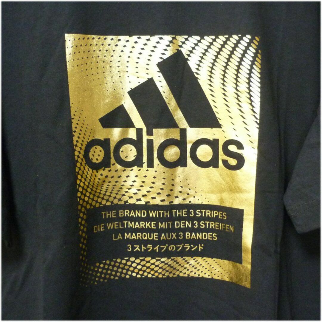 adidas(アディダス)の大きいサイズ3XL★アディダス黒メンズTシャツ/金(ゴールド) メンズのトップス(Tシャツ/カットソー(半袖/袖なし))の商品写真