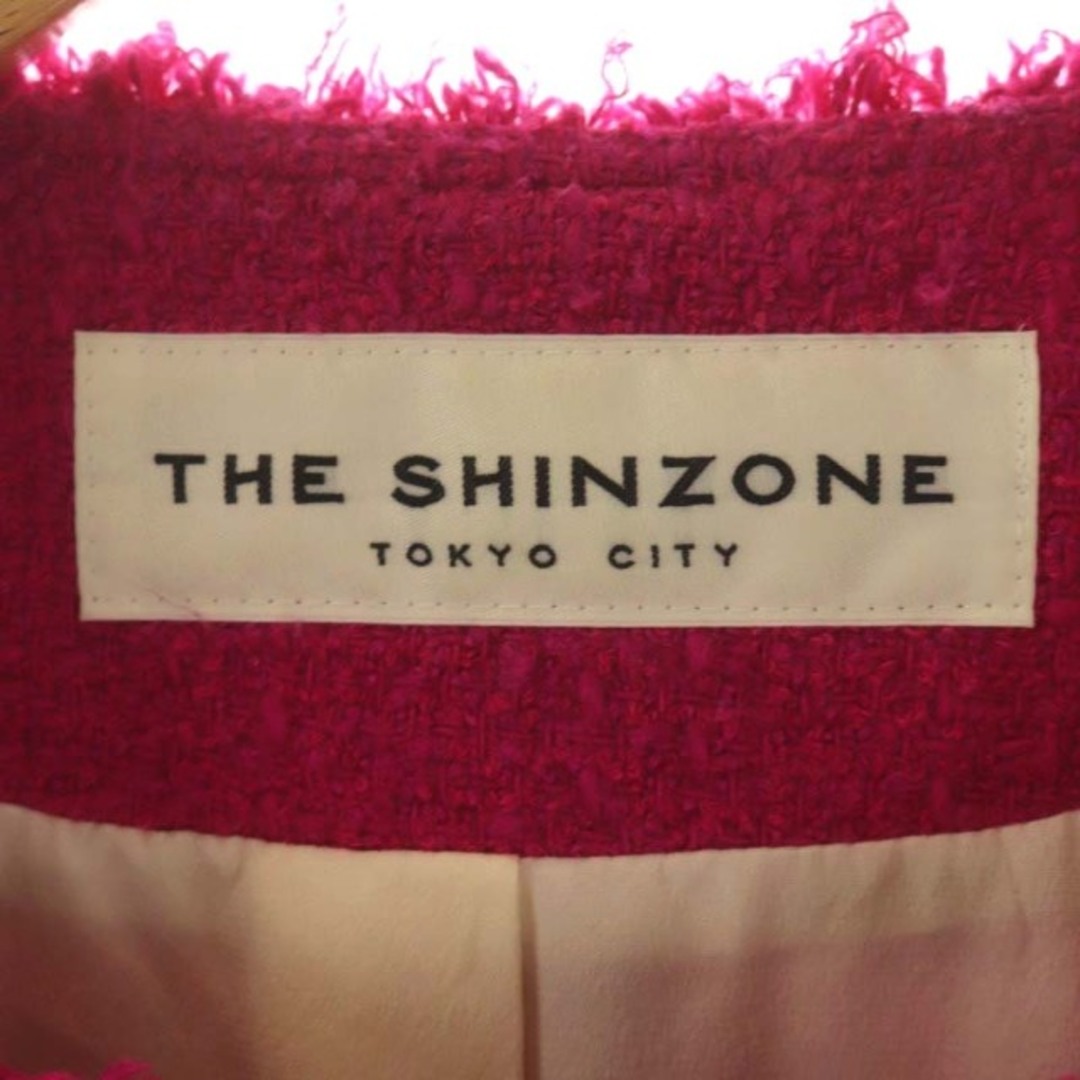 THE SHINZONE シンゾーン 38 ノーカラーツイードジャケット