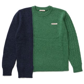 Marni - マルニ MARNI 【大人もOK】キッズ セーター アシンメトリー  ニットカラーブロック ロゴ 長袖 2023年秋冬新作 M00963 M00R3 0M534