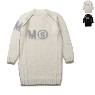 エムエムシックス(MM6)のエム エム シックス メゾン マルジェラ MM6 MAISON MARGIELA 【大人もOK】キッズ ニットワンピース プルオーバー メタリックスレッド ハイネックセーター 2023年秋冬新作 M60479 MM01H (ニット)