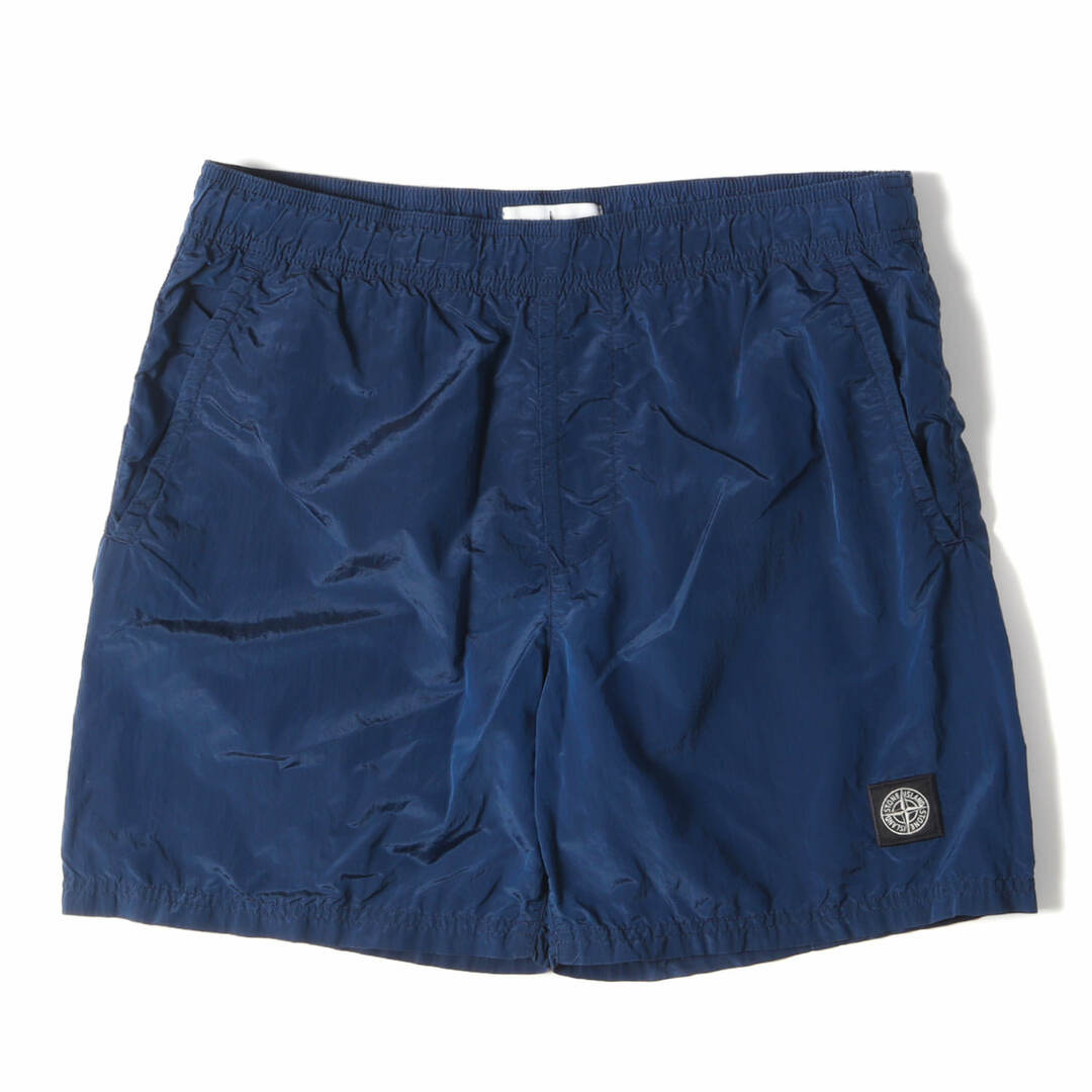 STONE ISLAND(ストーンアイランド)のSTONE ISLAND ストーンアイランド パンツ サイズ:S ガーメントダイ メタルナイロン スイムショーツ Garment Dyed Nylon Swim Short 7015B0943 19SS ハーフ ボード ショートパンツ 水陸両用 ブルー ボトムス ズボン 【メンズ】【中古】 メンズのパンツ(ショートパンツ)の商品写真