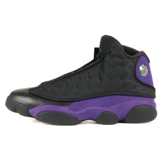 ナイキ(NIKE)のNIKE ナイキ サイズ:28.0cm AIR JORDAN 13 RETRO COURT PURPLE (DJ5982-015) 2021年 エアジョーダン13 レトロ ブラック コートパープル 黒 US10 ハイカット スニーカー 靴 【メンズ】(スニーカー)