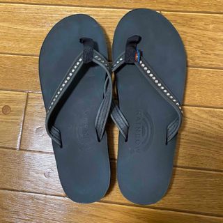 RAINBOW SANDALS スワロフスキークリスタル ブラック レディース